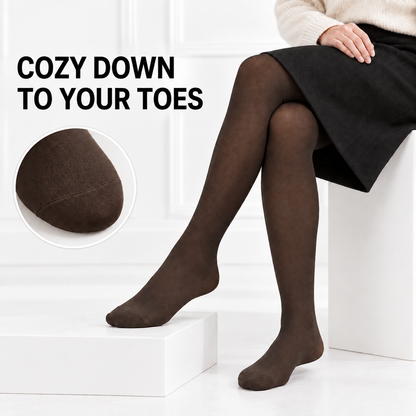 Sheer-Look Fleece Tights