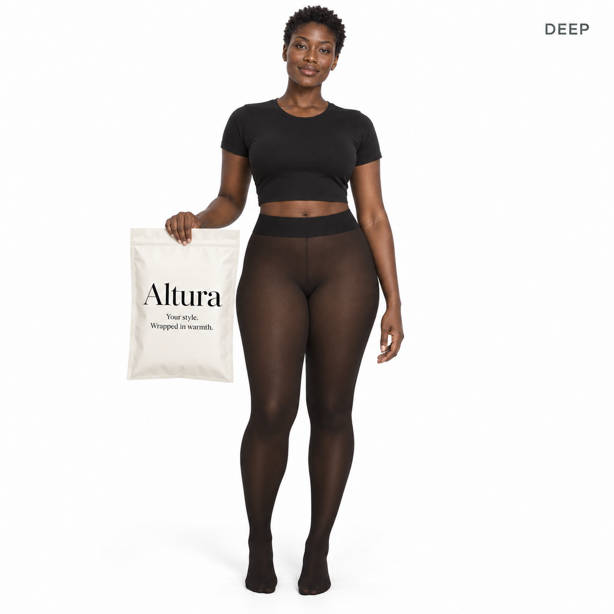 Sheer-Look Fleece Tights
